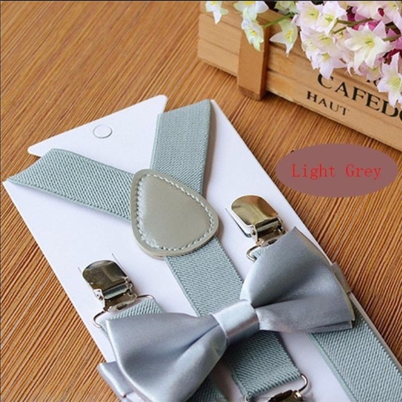 Children’s clip on suspender & bow set - Picture 4 of 7